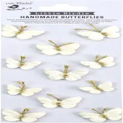 Little Birdie Pearl Butterflies 11/Pkg-Amor Mio