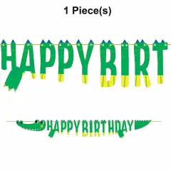 Alligator Happy Birthday Banner