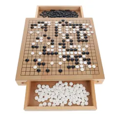 WE Games Wood GO Set with Pull Out Drawers -12 in.