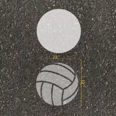 Volleyball Parking Space Stencil | High School Senior Parking Spot Stencil | Reusable Stencil | Stencil Ease |