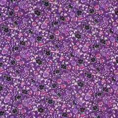 1 Yard Bright Violet Floral Silk Chiffon Fabric for Dresses Tops Scarves 42 Inch Width