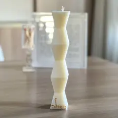 Tall Havdalah Candle Gold