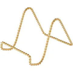 Bard's Twisted Gold-toned Wire Easel Stand, 3" H x 3" W x 4.5" D
