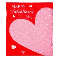 Happy Valentine's Day Big Heart Banner 2 Sided