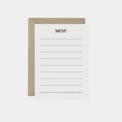 Blank Menu Card II