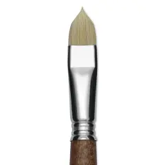 Escoda Futura Synthetic Bristle Brush - Series 5410, Short Filbert, Size 16, Long Handle