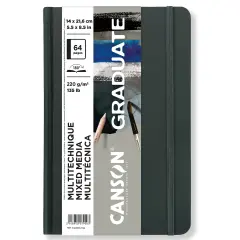 Canson Graduate Mixed Media Book Grey 5.5"x8.5"-32 sheets