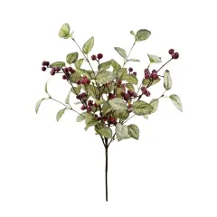 20" Frosted Viburnum Berry Bush &ndash; Icy Red Berries for Holiday Decor-40376