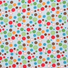 Mook Fabrics Multi Circle Flannel Fabric [43 in. Wide] - By The Yard Blue