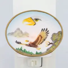 Hand Painted Ceramic Plug-In Nightlight, Home D&eacute;cor, Patriot Gift, Gift for Mom, Dad, Independence Day D&eacute;cor, July 4th