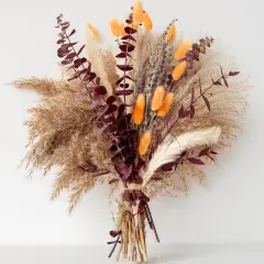 Fall Dried Flower Bouquet with Pampas Grass
