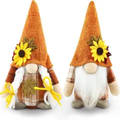 2 Fall Gnomes Plush Autumn Table Decorations