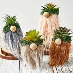 4 Pcs Mini Gnomes Planter