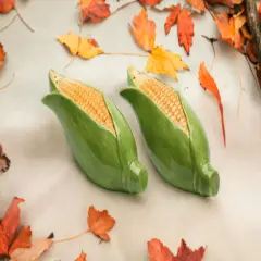 Hand Painted Ceramic Corn Salt & Pepper Shakers, Home D&eacute;cor, Gift for Her, Gift for Mom, Kitchen D&eacute;cor, Farmhouse D&eacute;cor