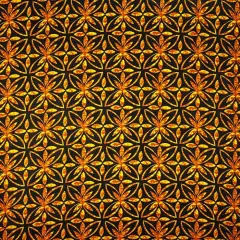 1 Yard Alluring Watercolor Blossoms Rayon Poplin Fabric 100% Polyester, 45" Wide Orange