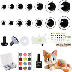 160PCS Clear Safety Eyes 12-30MM Safety Eyes