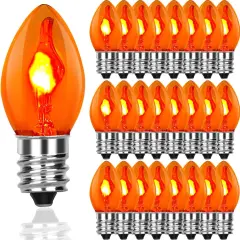 C7 Flicker Flame Orange Bulb