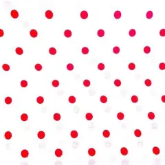 1 Yard Polka Dot Shirting Fabric Continuous Cut, for Home & Clothing 58/59 Inches Wide White
