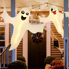 2PCS - Halloween Ghost Lighted Hanging Decoration