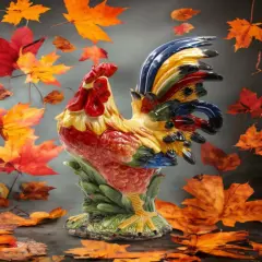 Ceramic Red Rooster Statue, Home D&eacute;cor, Gift for Her, Gift for Mom, Kitchen D&eacute;cor, Farmhouse D&eacute;cor, Fall Decor