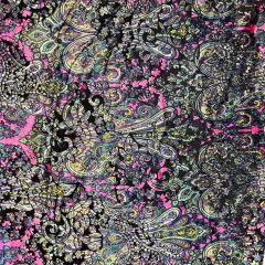 1 Yard Sur Multicolor Burnout Stretch Velvet Fabric 60 Inches Width Pink