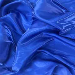1 Yard Crystalized Reflective Liquid Bridal Satin Fabric Shimmering Polyester Material 59/60 Inch Width Royal Blue