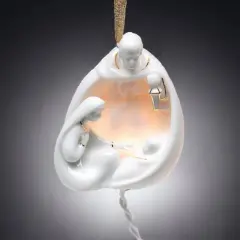 Ceramic Holy Family Nativity Lighted Cover Ornament, Home D&eacute;cor, Religious D&eacute;cor, Religious Gift, Church D&eacute;cor, Baptism Gift