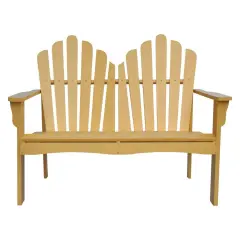 Outdoor Cedar Wood Garden Bench Loveseat for Patio or Lawn