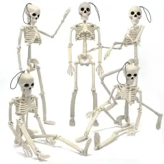 5Pcs Hanging Skeleton Halloween Decorations - 16 Inches
