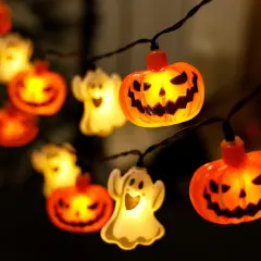 Halloween String Lights - Pumpkin Ghost Light