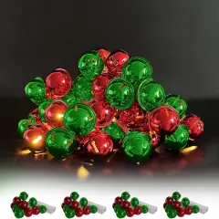 4PACK Christmas Jingle Bells Lights - Total 26Ft