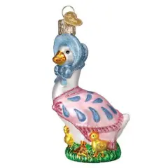 Old World Christmas 3.75 In Jemima Puddle-Duck Christmas Tree Ornament , Christmas Decor Beatrix Potter Children's Tale Multicolored