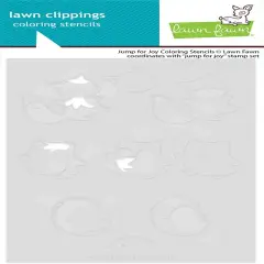 Lawn Clippings Coloring Stencil-Jump for Joy