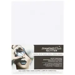 Harmony Paper Inkjet Printable Glitter Cards & Envelopes A7-Crystal White