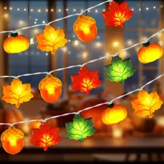 3D Acorn Pumpkin Maple Leaf String Lights