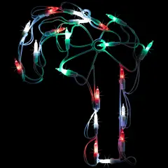 Northlight LED Candy Cane Window Silhouette Christmas Decoration - 12" - Multicolor Lights White