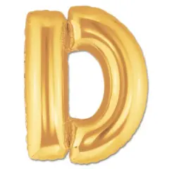 LETTER D FOIL BALLOON Metallic Gold