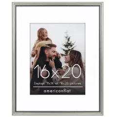 Americanflat Vintage Picture Frame with Mat and Beaded Accents with Shatter Resistant Glass