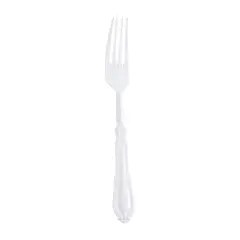White Baroque Disposable Plastic Dinner Forks (480 Forks)