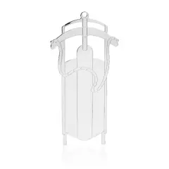 Gloria Duchin Silver Metal Sled Christmas Tree Ornament