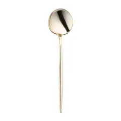 Shiny Gold Moderno Disposable Plastic Dinner Spoons (300 Spoons)