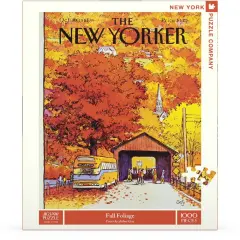 New York Puzzle Company Covered Bridge 1000 Piece Piece Jigsaw Puzzle