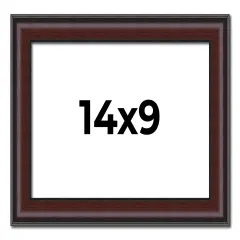 Photo Size Linear Brown Picture Frame - UV Acrylic, Foam Board Backing, Hanging Hardware