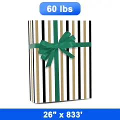 Striped Wrapping Paper 26" x 833" Roll 60 lbs