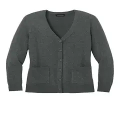 Port Authority&reg; Women&rsquo;s Easy Care Button Up Cardigan Sweater Charcoal heather