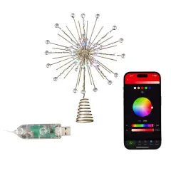 Christmas Vivvi App-Based 8" StarBurst Tree Topper