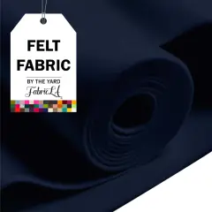 FabricLA Acrylic Felt Fabric - 72" Inch Wide 1.6mm Thick Felt by The Yard - Use Soft Felt Sheets for Sewing, Cushion, and Padding, DIY Arts & Crafts (4 Yards, Navy Blue)