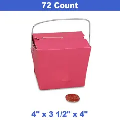 Colored Paper Wire Handle Boxes 4 '' 3 1/2 '' 4 ''