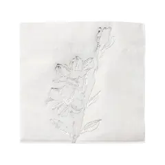 Durable White with Silver Antique Floral Paper Beverage/Cocktail Napkins (600 Napkins)