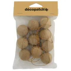 DecoPatch Holiday Paper Mache Ornament - Small Balls, Pkg of 10